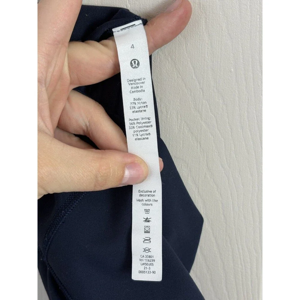 Lululemon Wunder Train High Rise Leggings Size 4 Navy Blue - 425